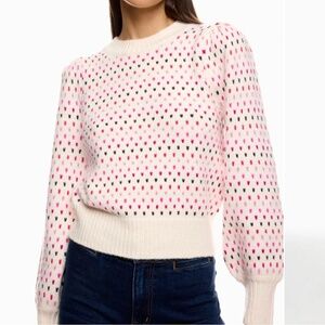 NWOT Marine Layer Pink Alma Puff Sleeve Sweater | Size M